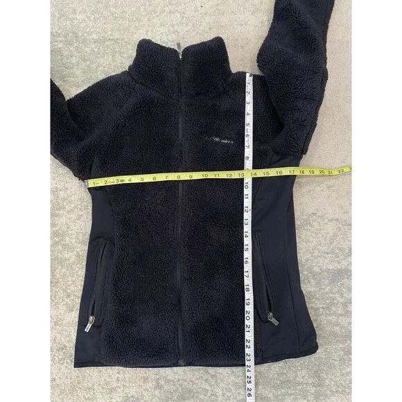 Columbia Sherpa Size M Sherpa Full Zip Fleece Jacket Women’s Black Outdoors - Picture 3 of 5